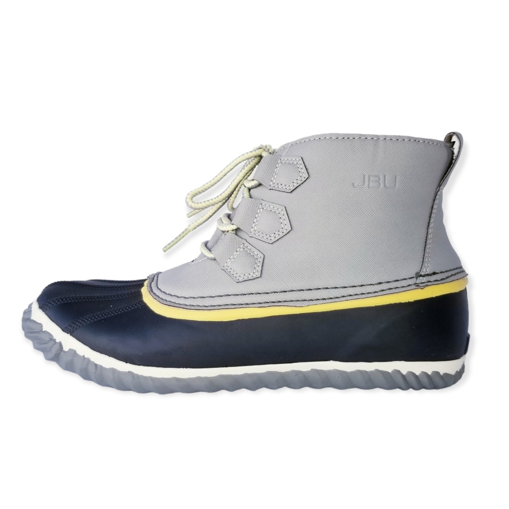 JBU by Jambu "Nala" Grey and Yellow Duck Boots Woman's Size 10 - Picture 5 of 11